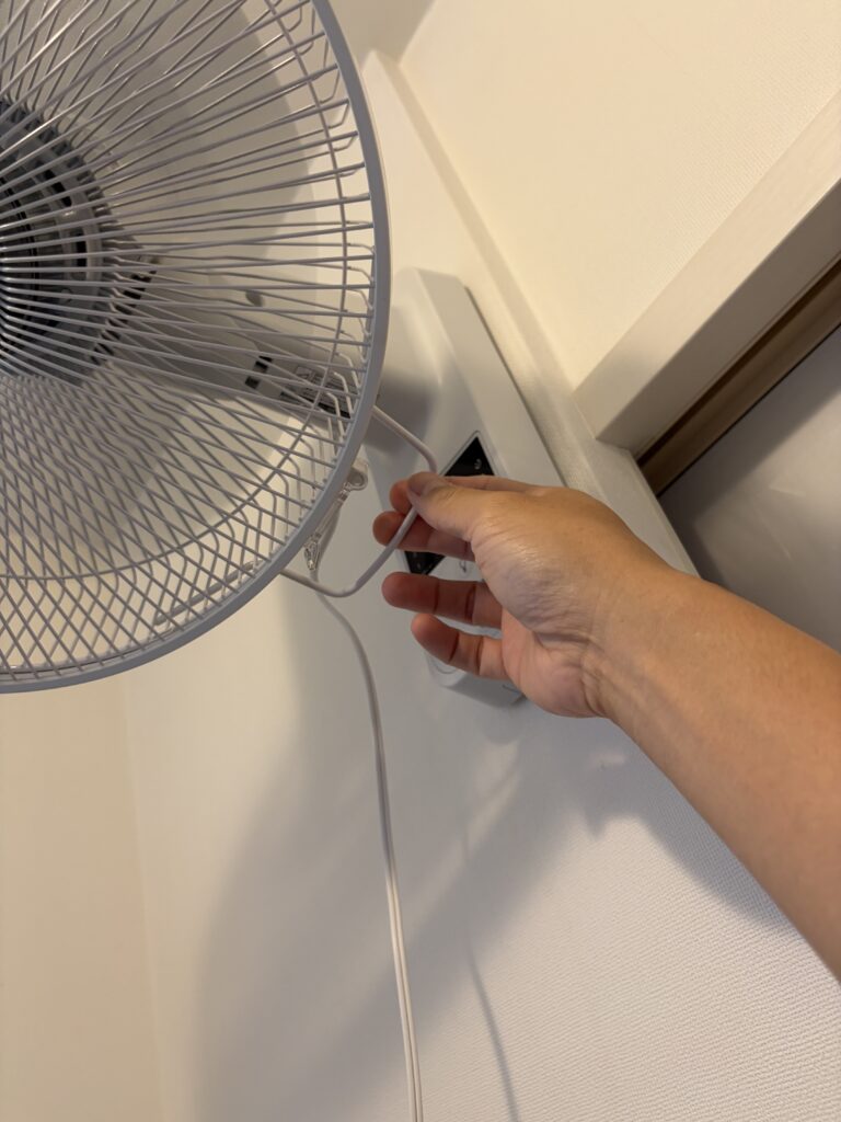 設置完了して使っている写真(コンセントに接続)